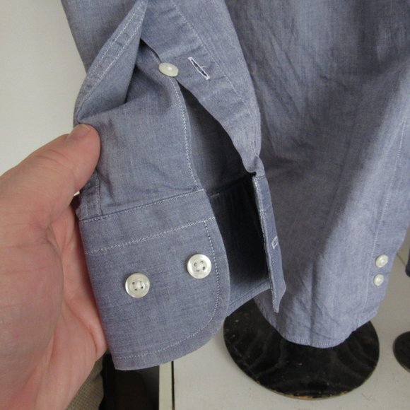 Armani Collezioni Men's Shirt Blue Minor Issues - Picture 4 of 8